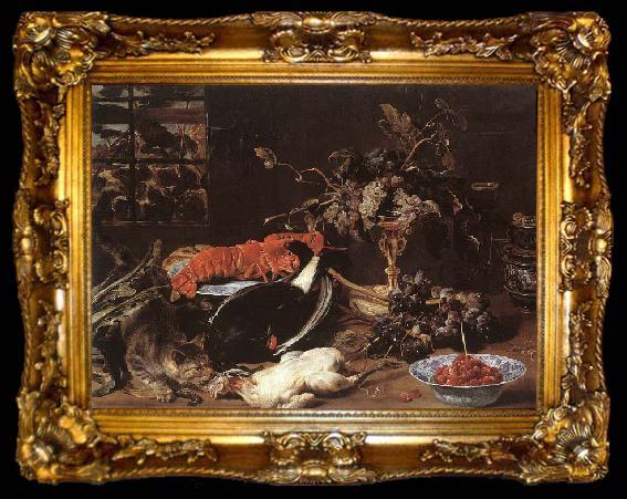 framed  SNYDERS, Frans Still-life with Crab and Fruit, ta009-2